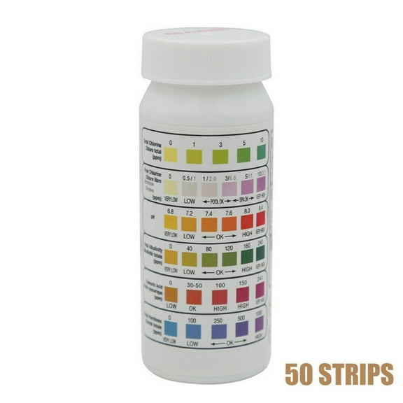 FurNest 6 In 1 50pcs Water Test Strips Swimming Pool Test Strips CA Testing F2R