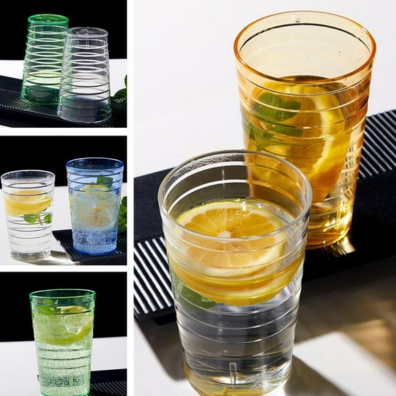 FurNest 6pcs Cups for Acrylic High Grade Plastic Drinking Cups Plastic Water G