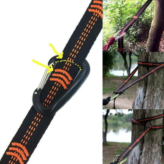 FurNest Adjustable Tree Hanging Hammock Straps Climbing Rope Hammock Belt A