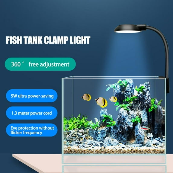 FurNest Aquarium Light Small LED Fish Tank Light USB Clip On Aquatic Plant .