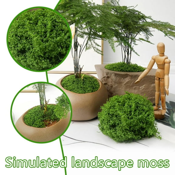 FurNest Artificial Moss Green DIY Craft Mini Fake Lichen Grass Plant Landscape Dec