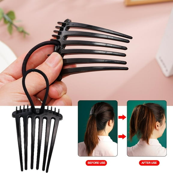 FurNest Bandette Comb, Bandette Comb With Elastic Band,Ponytail Bump it UP Ins