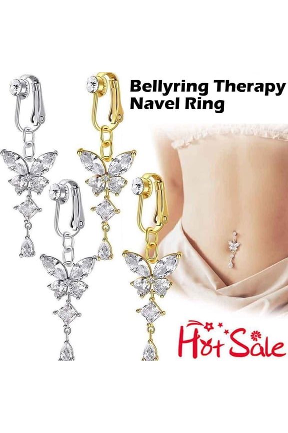 Belly Button Rings, Women Navel Button Rings, Clip-on Navel Non-Pierced Faux Belly Button Rings, Sexy Belly Navel Jewellery for