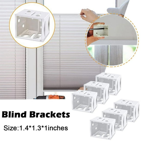 FurNest Blind Brackets White Profile Box Mounting BracketsWindow Bracke