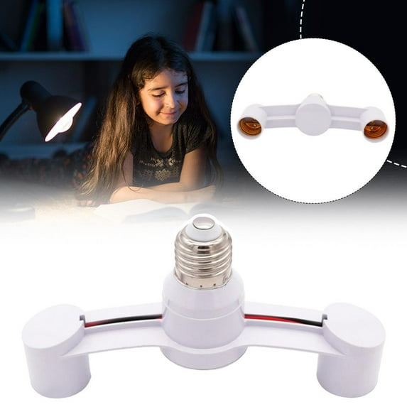 FurNest Bulb Socket Adapter E27 Splitter 2 Heads Lamp Base Converter Light Hol