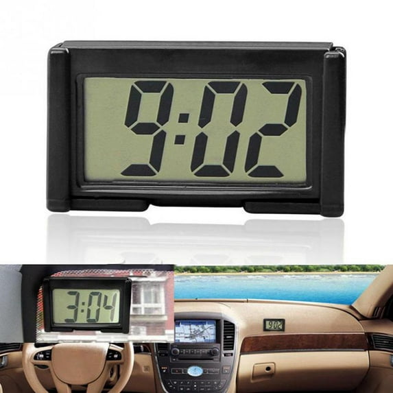 FurNest Mini Digital Clock Decorative Large Screen Car Clock Mini Clocks Dashb