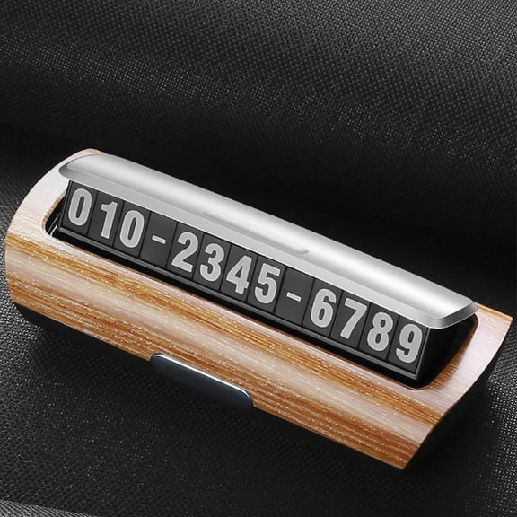 FurNest Car Phone Number Recorder, Temporary Parking Number Plate for Automob
