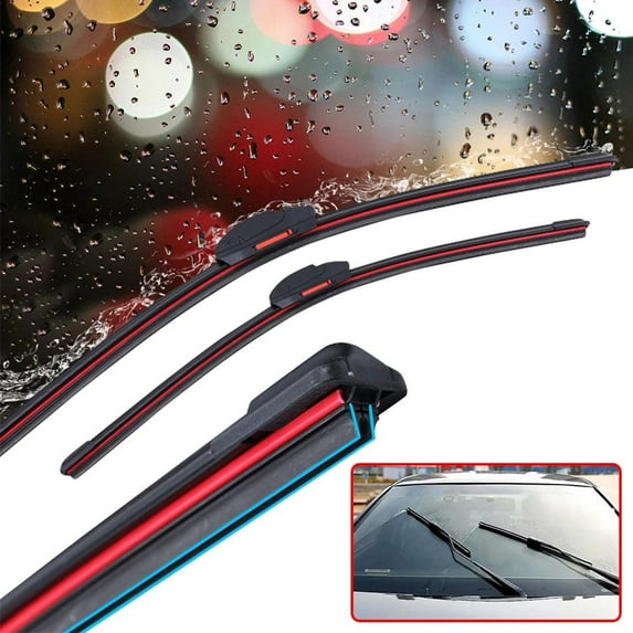 FurNest Car Wiper blades Universal Frameless Bracketless Car Soft Double Rubber Str