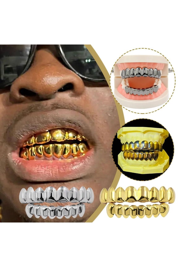 Classic Fashion 6/6 Teeth HipHop Denture Set Decor Braces Dental Grills f