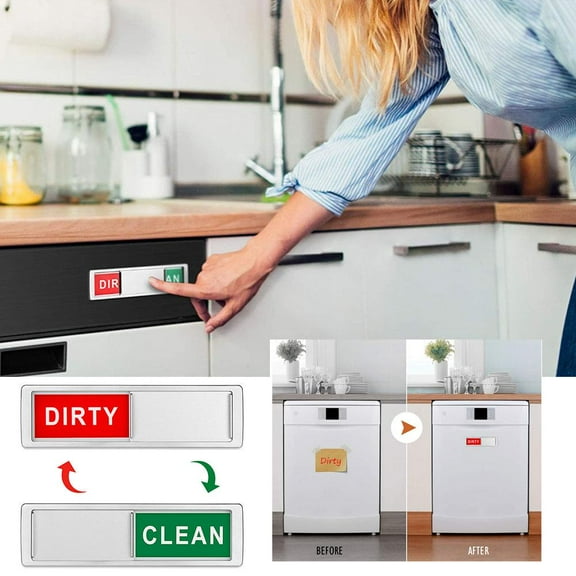 FurNest Clean Dirty Dishwasher Magnets Dirty Clean Sign - Clean Signs Dirty H