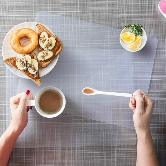 FurNest Clear Plastic Dining Placemats Table Mats for Kitchen # \