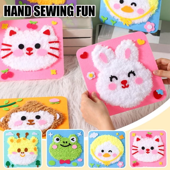 FurNest DIY Embroidery Doll Set, Cartoon Animal Sewing Craft Kit F1Y1 B7I8 V4B