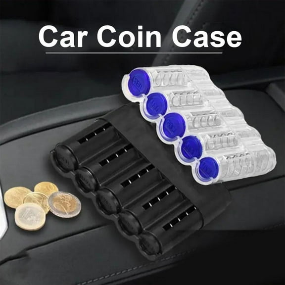 FurNest DTREELS 5 Slots Car Coin Box Coin Dispenser Coin Sorter Spring Change Waiter Driver Box Storage Collector With Small Ca