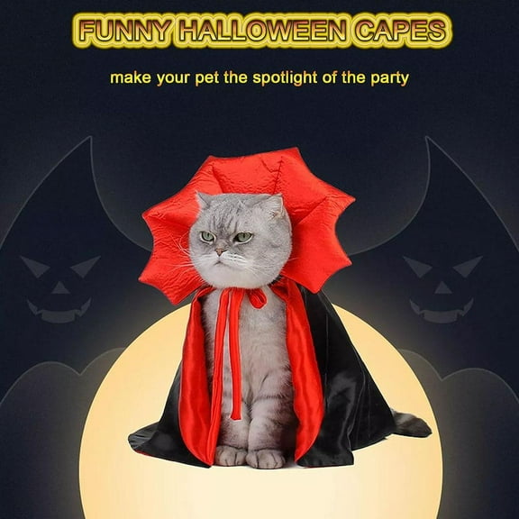 FurNest Devil Dog Cat Costume Spooky Cape Bat Wings, & Fun Access