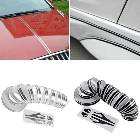 FurNest Double Line Tape Car Decal Striping Pin Stripe Steamline Sticker Blac