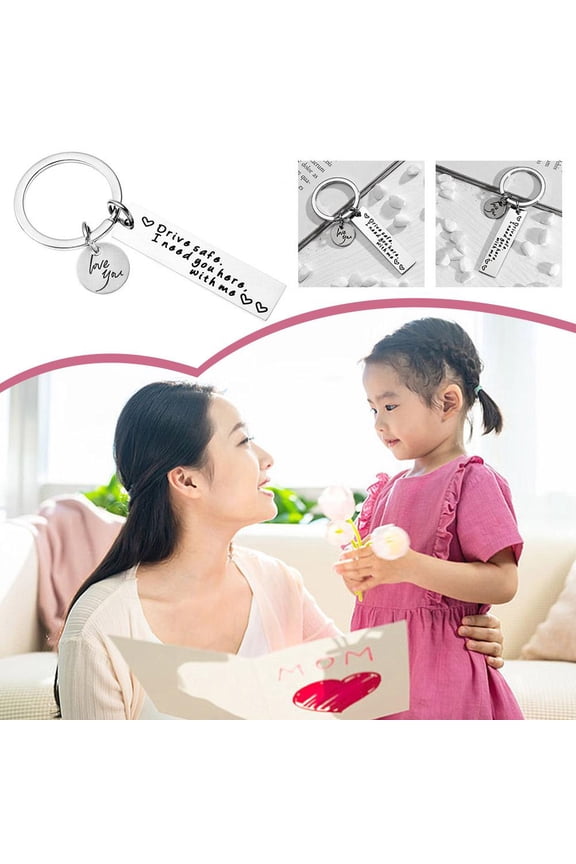 Drive Safe Keychain Men Women Boyfriend Husband Key Chain Birthday Chr