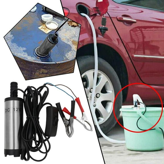 FurNest Electric Car Pump Portable DC12V Fuel Transfer Pump Water Oil Transfer