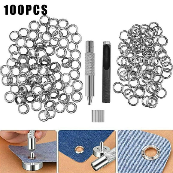 FurNest Eyelet Tool Set, Grommet Kit 100 Eyelets for Diy Parts
