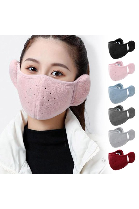 Face Covering with Ear Warmers Windproof Bandana Earmuffs Warm Mask Wi