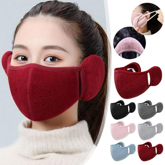 FurNest Face Covering with Ear Warmers Windproof Bandana Earmuffs Warm Mask Win