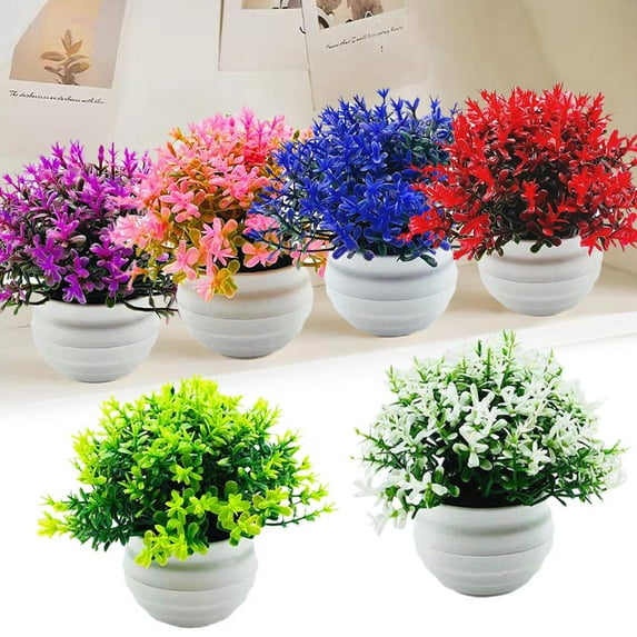 FurNest Fake Artificial Potted Flowers In Pot False Plants Outdoor Garden Home