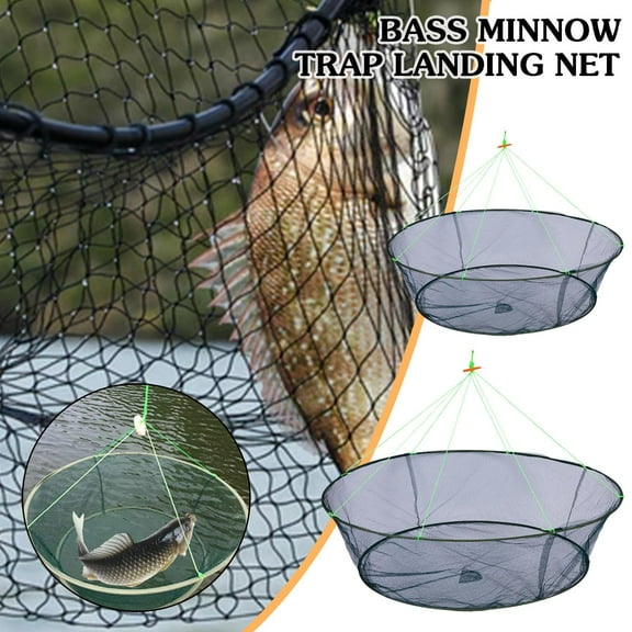 FurNest Foldable Drop Fishing Landing Net Crayfish Shrimp Catcher Tank Casting Network Mesh For Fish B2S9 Eels Cage Bait Crab Prawn