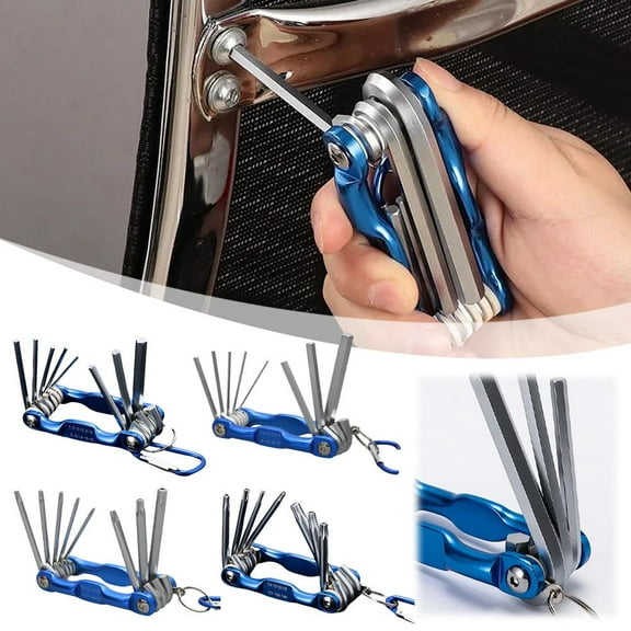 FurNest Folding Hex Wrench Metal Metric Allen Wrench set Hexagonal Key Screwd