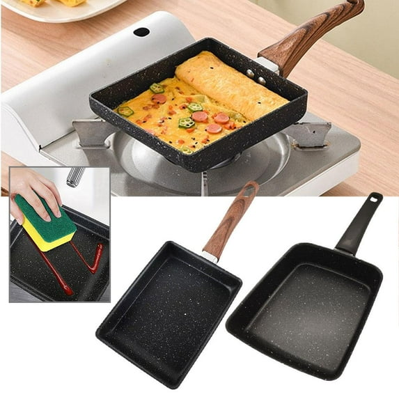 FurNest Frying Pan Japanese Tamago-yaki Square Non-Stick Pan Thick Egg Breakf
