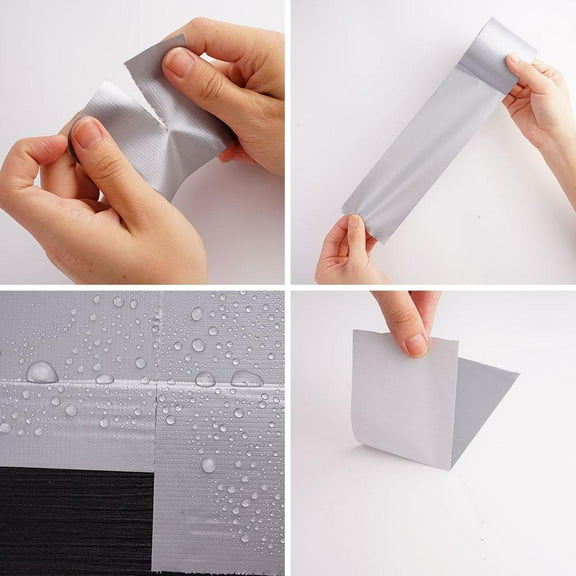 FurNest GHRYTY Silver Duct Tape,Waterproof Heavy Duty Duct Tape,Multi Purpose Repair Foil Tape,Tearable with No Residue Packaging Tape,Duct Tape Multipack for Arts Home Office School DIY