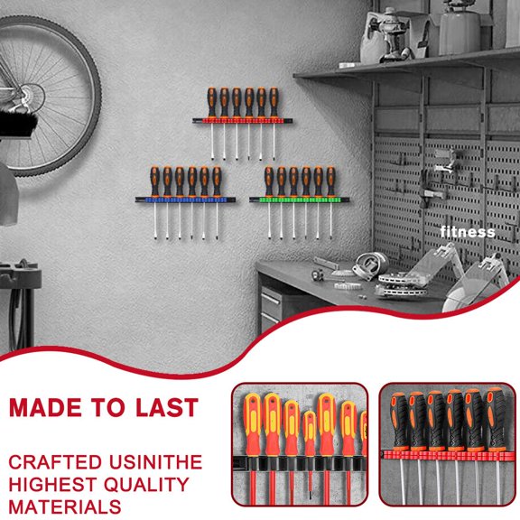 FurNest HFINGAQEX 1Pcs Plastic Wrench Organizer Rail Rack ABS Storage Wall Workshops Tool Ho Hardware Garage W4I2 Mount Hanger Di