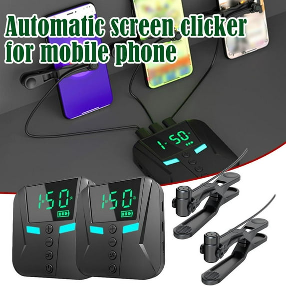 FurNest HFLWYWD Auto Clicker for Phone,Automatic Phone Screen Tapper Set,Simulated Finger Continuous Clicking,1s 50 Clicks Type-c Rechargeable Easy Clip-on Clicker,Fast Click for Gaming, Live Broad