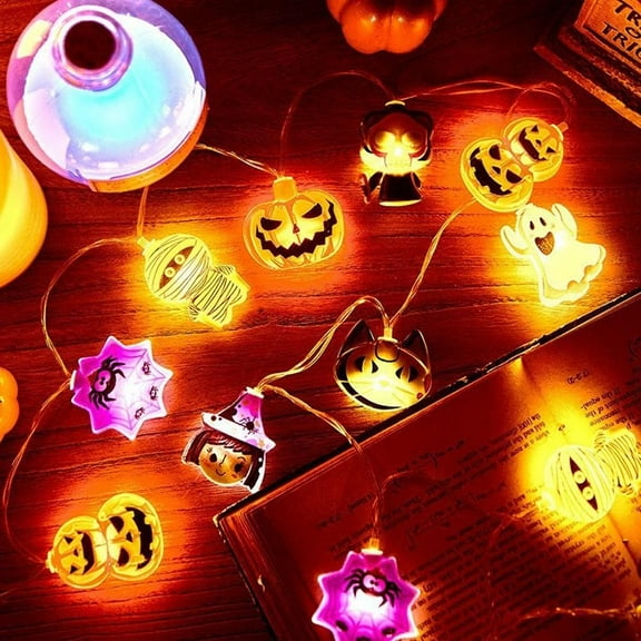 FurNest Halloween Decorative Light String LED Small Battery Box Colored Ligh