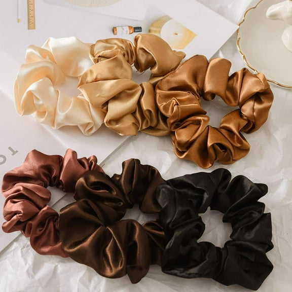 FurNest Handmade-Large Silk Satin Hair Scrunchies-Elastic Hair-Bobbles Gifts