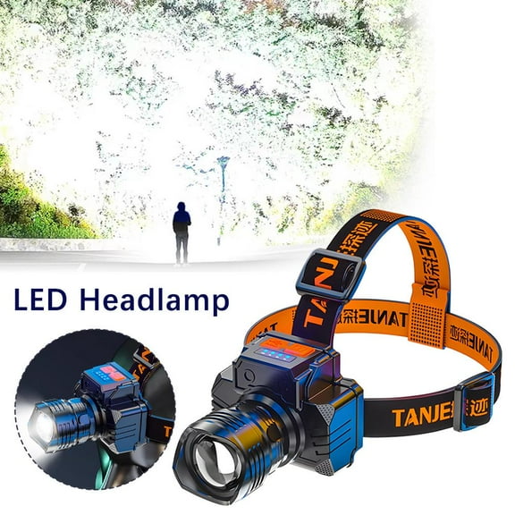 FurNest Head Wearable LED Headlamp Ong-range Super Bright Waterproof USB Charg