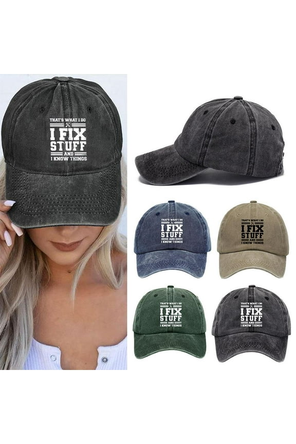 I Fix Stuff and I Know Things Hats For Men Funny baseball *