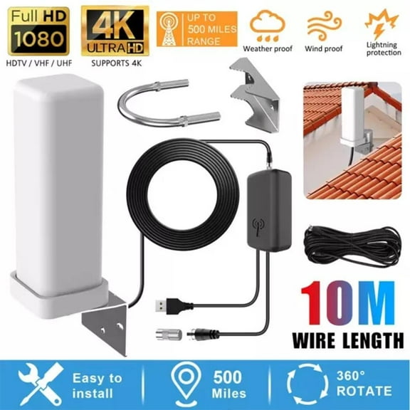 FurNest Indoor Digital TV Antenna Aerial 1080P 4K * Amplified 35dBi Ou
