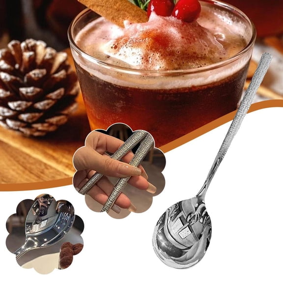 FurNest Korean Stainless Steel Spoon 10P Ginseng Patten Korean Kitchen Ware D3H7 V