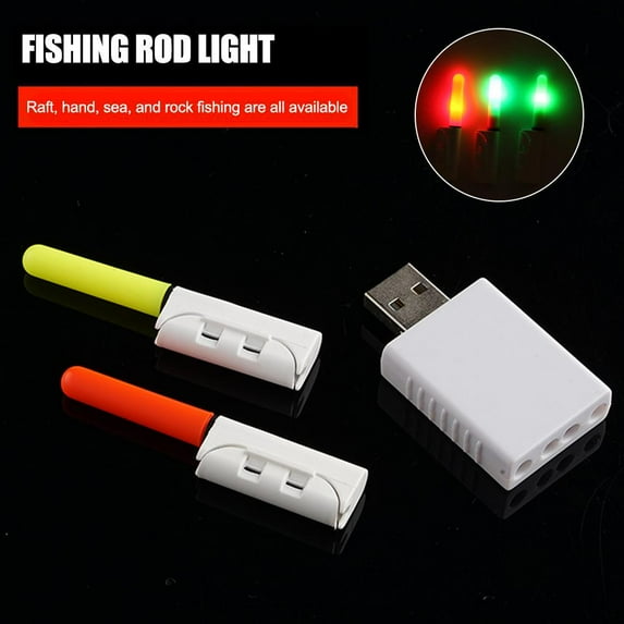 FurNest LED Fishing Night Light Rechargeable Battery W/ Charger Waterproof Rod Tip