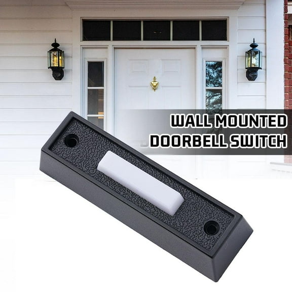 FurNest LED Lighted Doorbell Button, Wired Wall Mounted Push Button for Home & Garage, Sleek Metal Design, Universal Door Chime & Garage Door Opener S