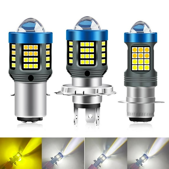 FurNest LED Motorcycle Headlight H4 BA20D P15D White/Yellow High Bright