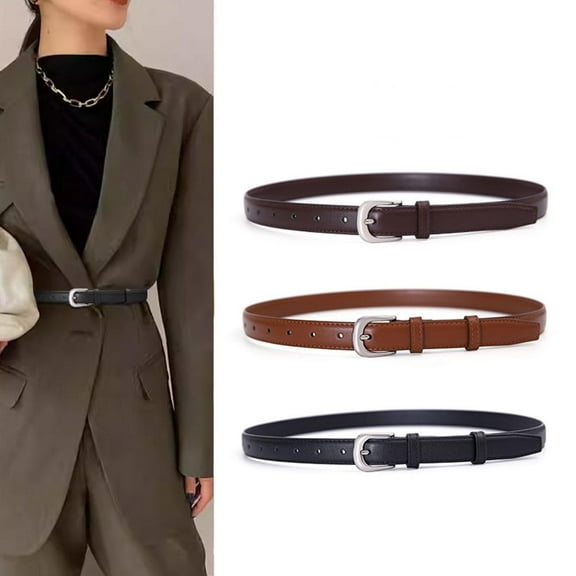 FurNest Ladies Girls Women's Tin Skinny PU Leather Belt Waist Jeaa3d82112