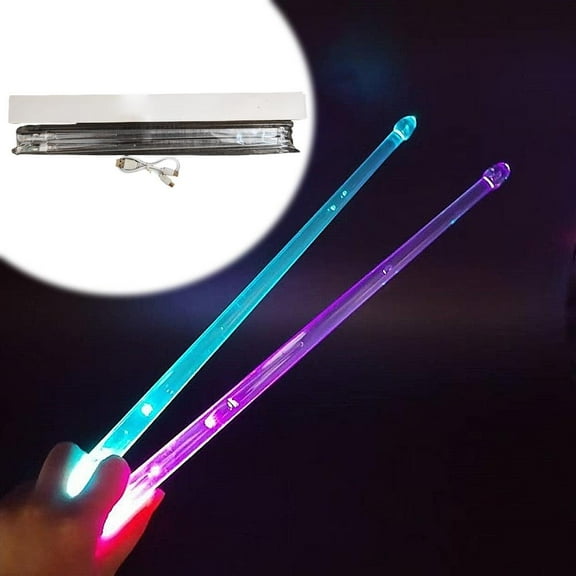 FurNest Light Up Drum Sticks Rechargeable 15 Color Changing Led Drumsticks Drumm
