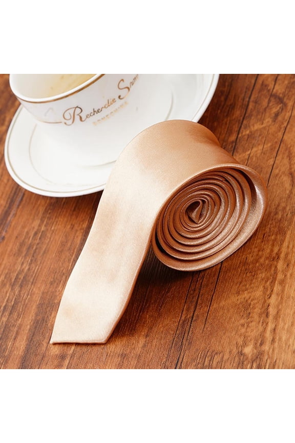 Mens Tie Skinny Classic Black Wedding Necktie Boys Plain Slim FAST P