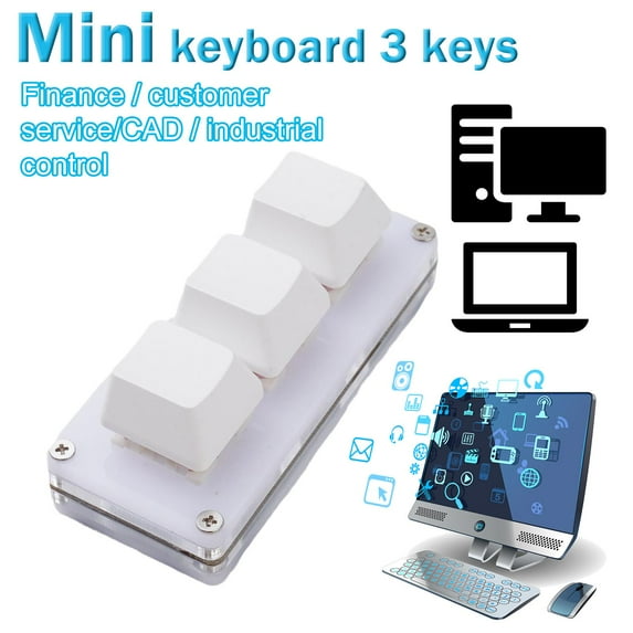 FurNest Mini 3-key Keypad Gaming Keyboard Programming Macro Mechanical Keypad