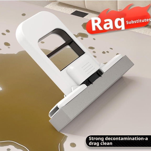 FurNest Mini Cleaning Mop 2-in-1 Foldable - Squeeze Dry Sponge for Sink, Shower Tile, Window Portable Small Mop for Car Dashboard, Countertop, Electr