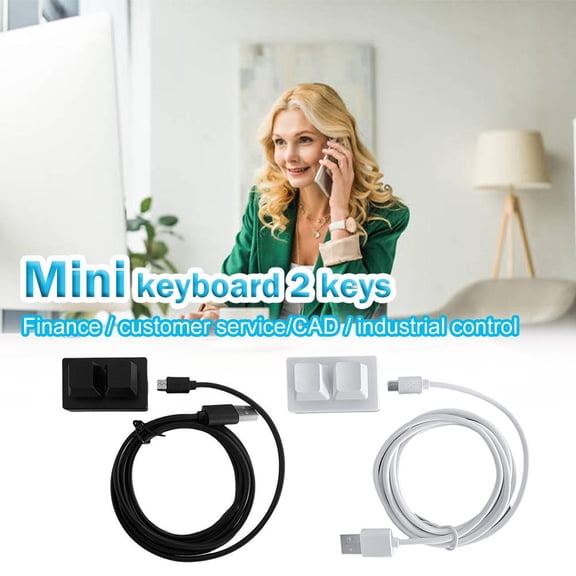 FurNest Miny Keyboard 2 Keys Programming Gaming Switch Rhythm Games , э J9E4