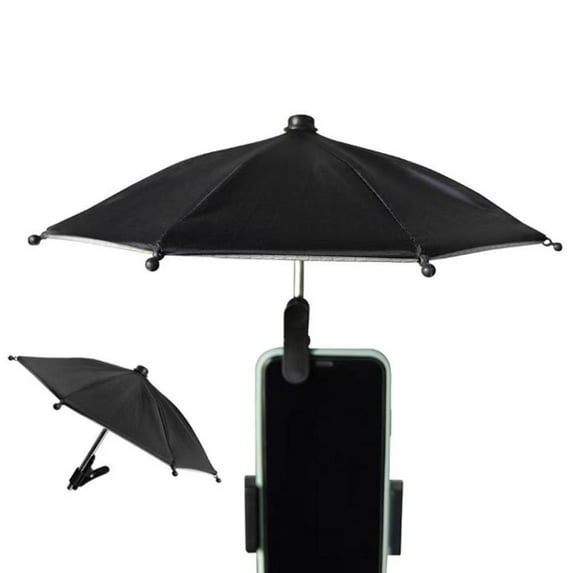FurNest Mobile Phone Sunshade Umbrella-clip Type Parasol Phone Holder Rainproof R