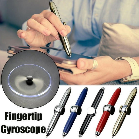 FurNest Multi-function Cool Fidget Spinner Fingertip Gyro Pen with LED Light A