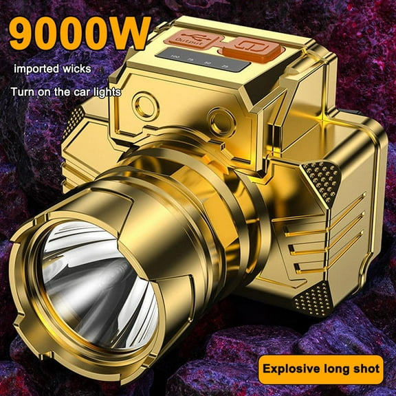 FurNest NEW Headlamp Rechargeable 350000LM LED Adjustable Zoom Headlight Torch
