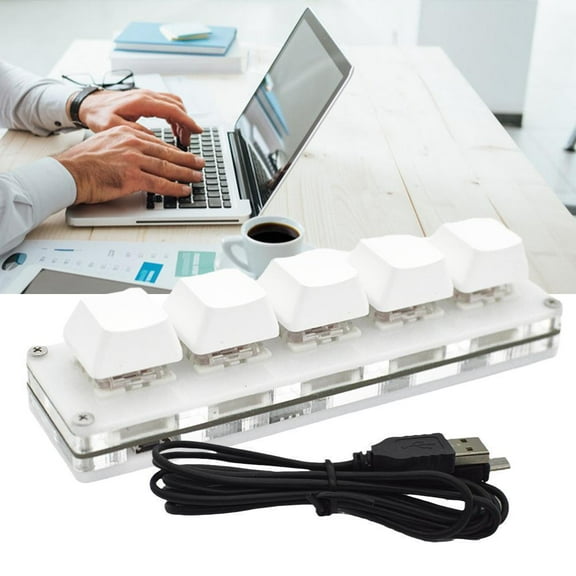 FurNest New Programmable Mechanical Keyboard 2/3/4/5/6key Macro Keyboard Custom Keys Osu! Shortcut Keys Macro Keypad Mechan